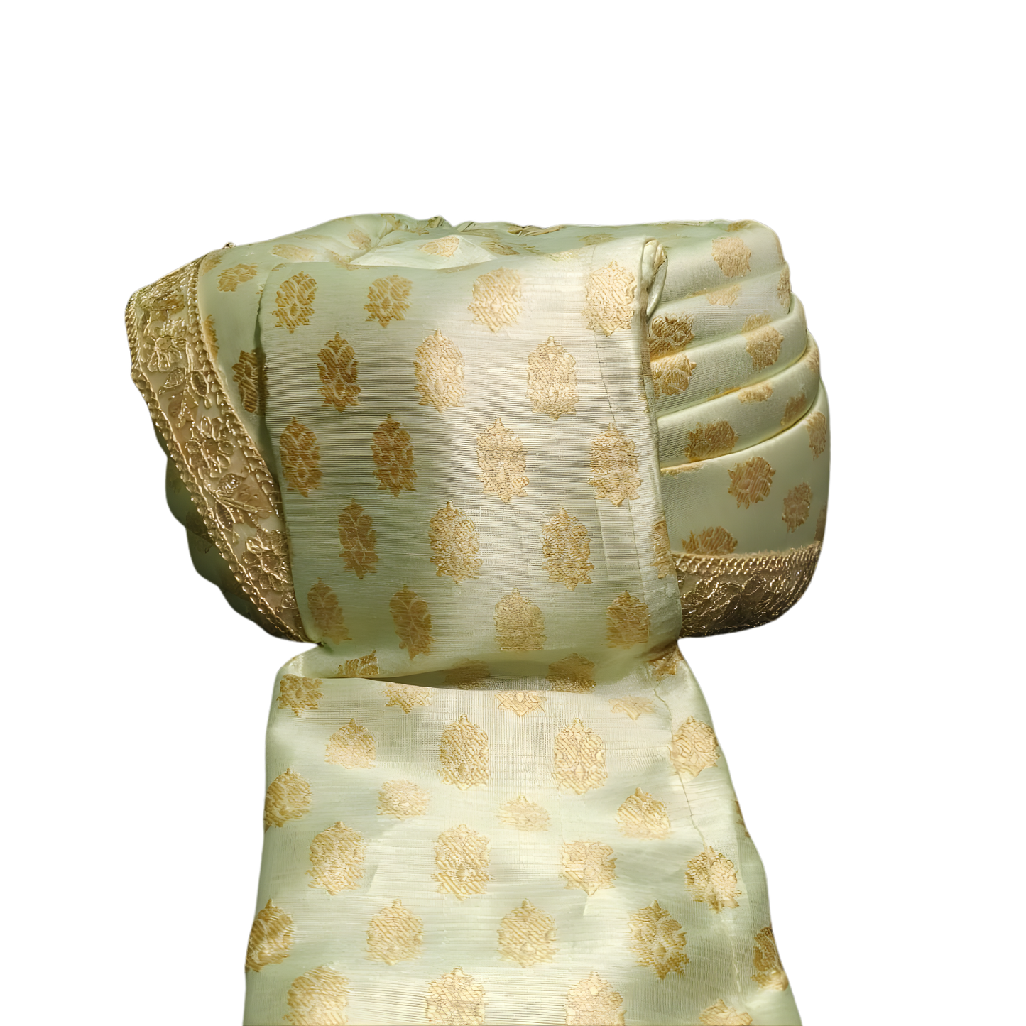 Royal Pleated Ready-to-Wear Safa with Pearl Chain & Kalgi