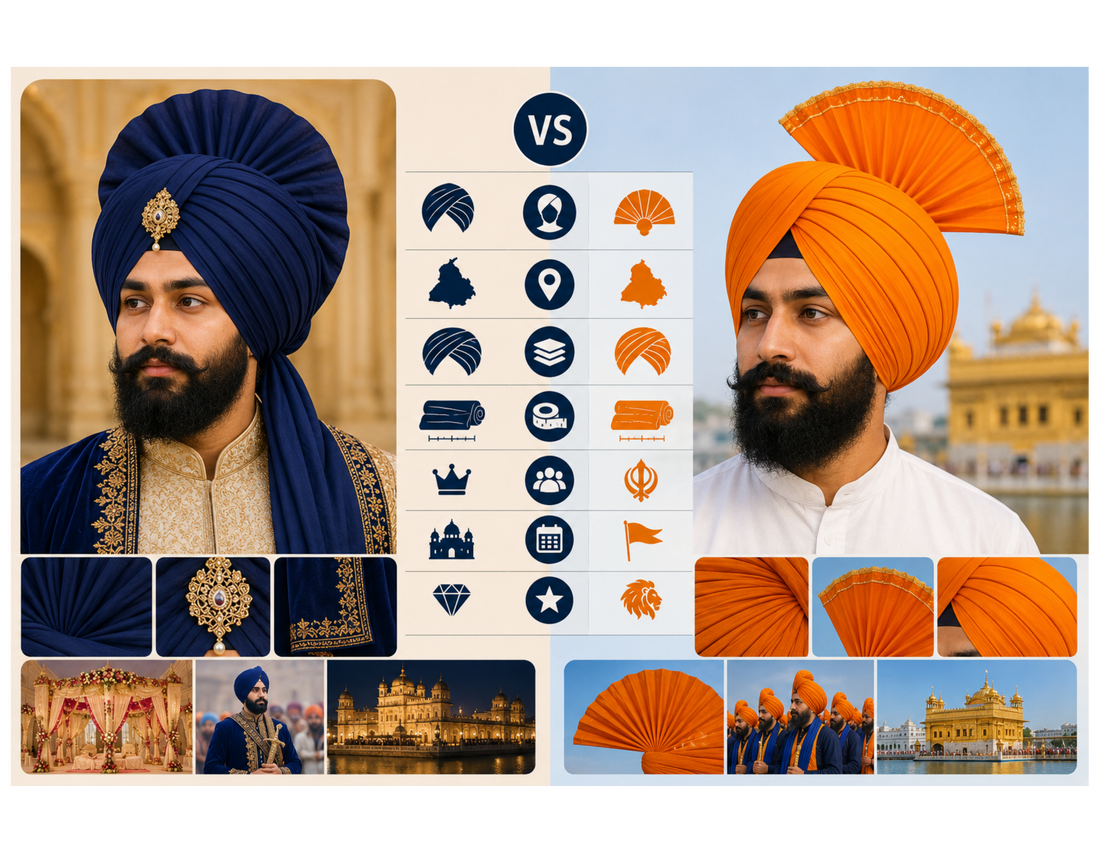 Patiala Shahi Turban vs Amritsari Turban: What's the Difference?