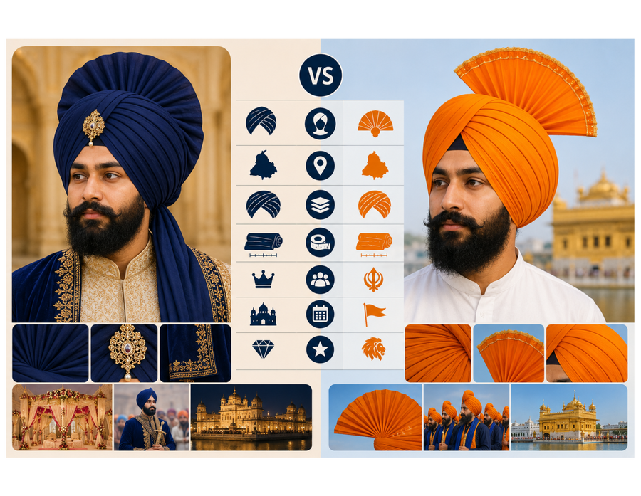 Patiala Shahi Turban vs Amritsari Turban: What's the Difference?
