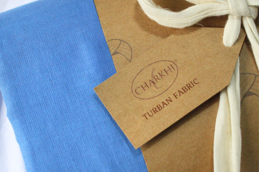 Aqua Blue Full Voile Turban for Women | CHARKHI Kaur