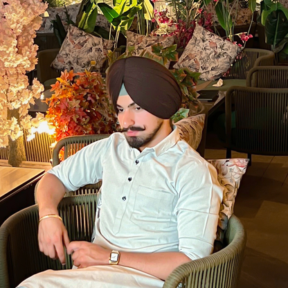 Full Voile Traditional Sikh/Punjab/Sardar Pagri or Turban for Mens-Dark Chocolate