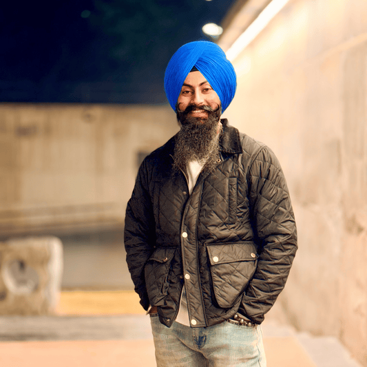 Full Voile Traditional Sikh/Punjab/Sardar Pagri or Turban for Mens- Aqua Blue