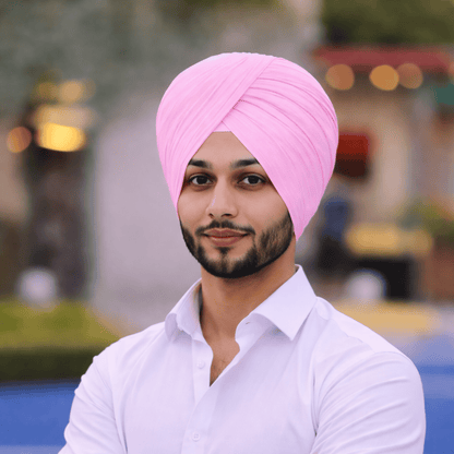 Full Voile Traditional Sikh/Punjab/Sardar Pagri or Turban for Mens-Baby Pink