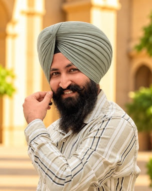 Full Voile Traditional Sikh/Punjab/Sardar Pagri or Turban for Mens-Sage Green