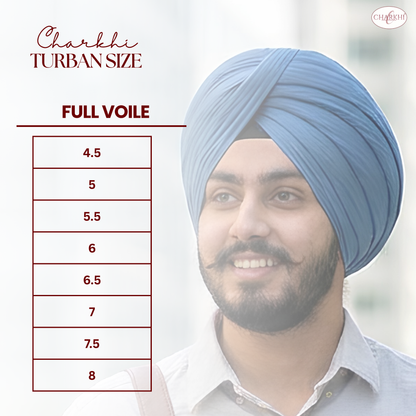 Full Voile Traditional Sikh/Punjab/Sardar Pagri or Turban for Mens-Midnight Blue