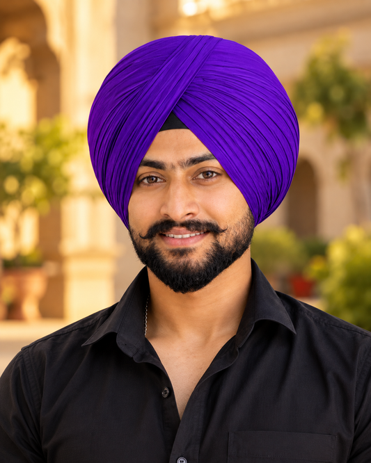Full Voile Traditional Sikh/Punjab/Sardar Pagri or Turban for Mens- Indigo