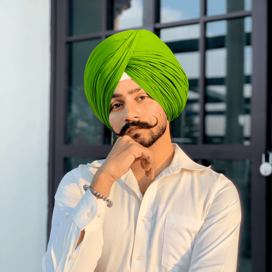 Full Voile Traditional Sikh/Punjab/Sardar Pagri or Turban for Mens - Heena Green