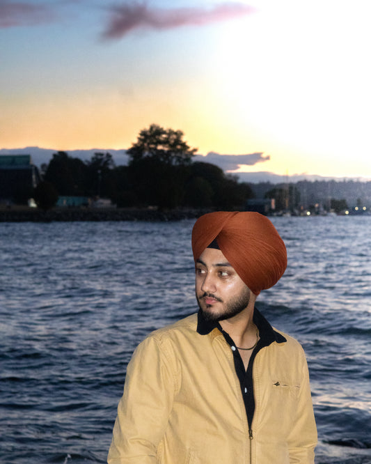 Full Voile Traditional Sikh/Punjab/Sardar Pagri or Turban for Mens- Brown