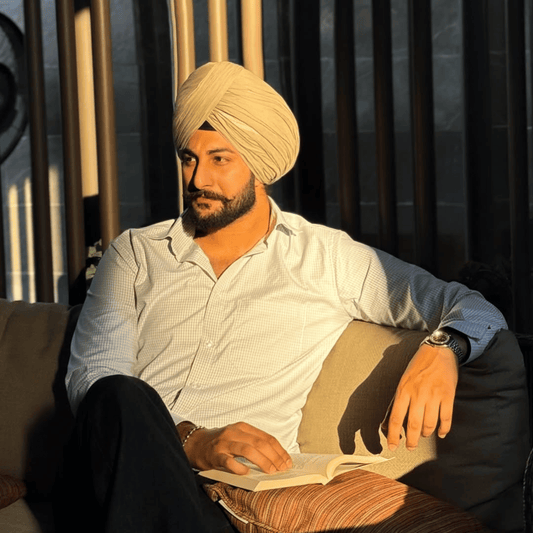 Full Voile Traditional Sikh/Punjab/Sardar Pagri or Turban for Mens-Khaki
