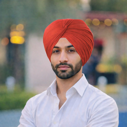 Full Voile Traditional Sikh/Punjab/Sardar Pagri or Turban for Mens- Light Rust
