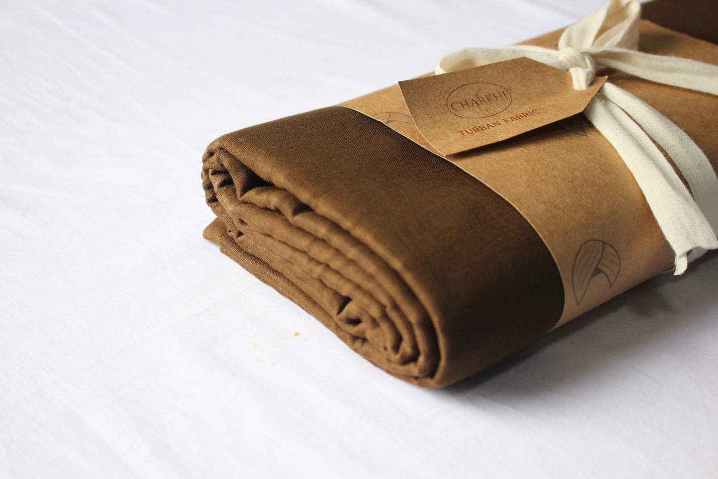 CHARKHI Full Voile Traditional Sikh/Punjab/Sardar Pagri or Turban for Mens- Military Brown