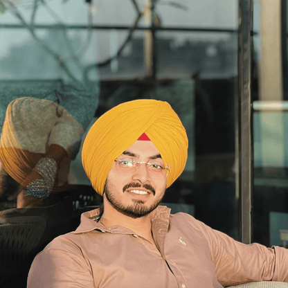 Full Voile Traditional Sikh/Sardar Pagri or Turban for Mens - Mustard