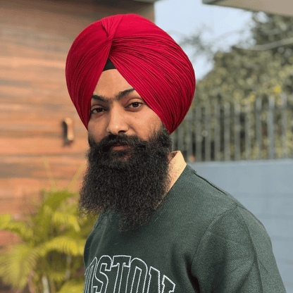 Rubia Traditional Sikh/Punjab/Sardar Pagri or Turban for Mens-Maroon