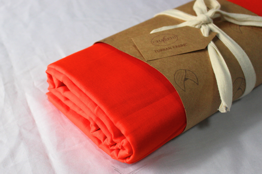 Full Voile Traditional Sikh/Punjab/Sardar Pagri or Turban for Mens-Orangered
