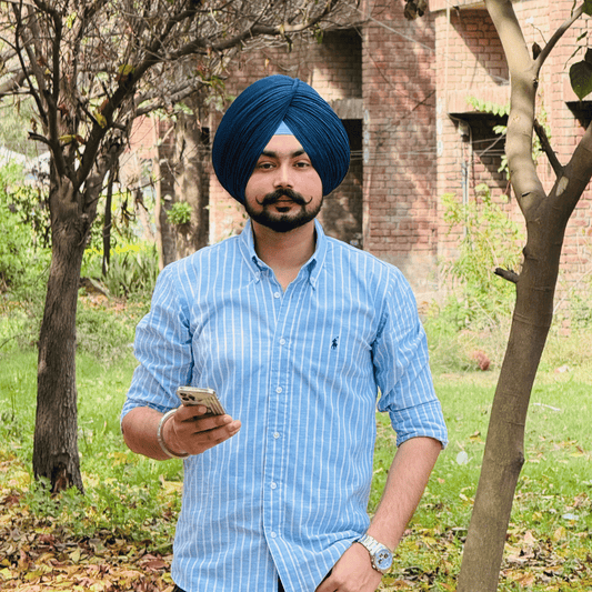 Full Voile Traditional Sikh/Punjab/Sardar Pagri or Turban for Mens-Peacock Blue