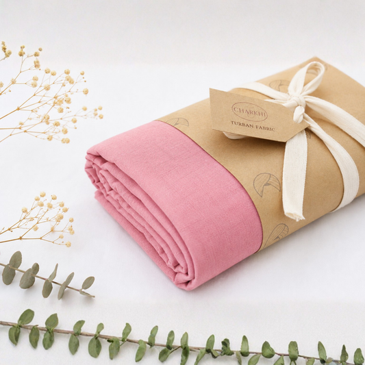 Full Voile Traditional Sikh/Punjab/Sardar Pagri or Turban for Mens- Pink