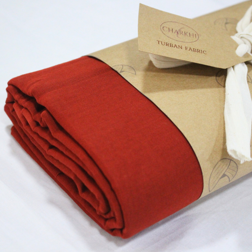 Rust Full Voile Turban for Women | CHARKHI Kaur