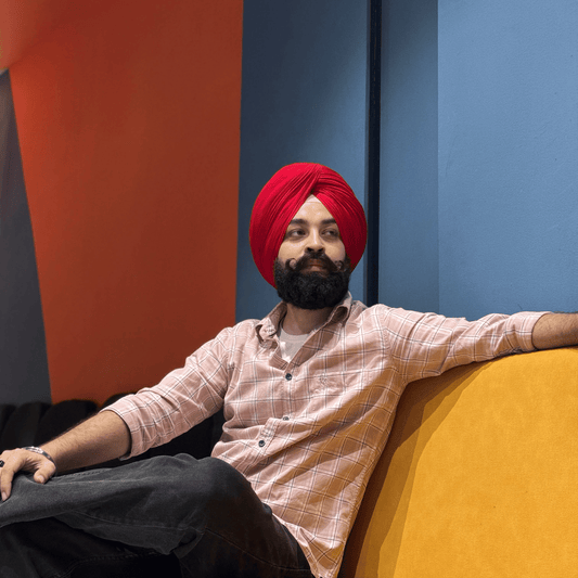 Full Voile Traditional Sikh/Punjab/Sardar Pagri or Turban for Mens-Red