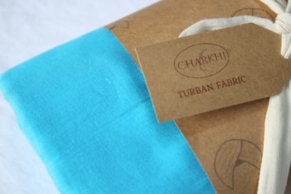 Full Voile Traditional Sikh/Punjab/Sardar Pagri or Turban for Mens - Sky  Blue