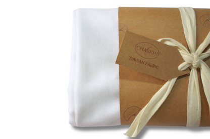 Charkhi Full Voile Snow White Turban – Comfortable and Stylish Sikh Headwear