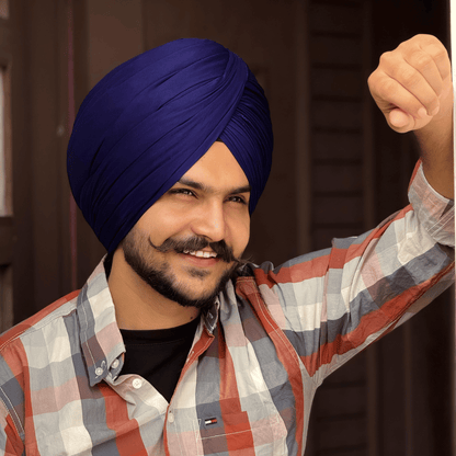 Full Voile Traditional Sikh/Punjab/Sardar Pagri or Turban for Mens-Tohra Blue