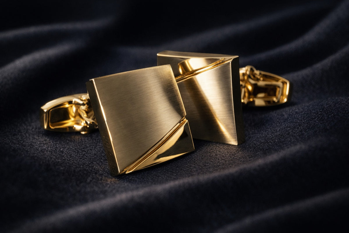 CHARKHI Gold Edge Cufflinks
