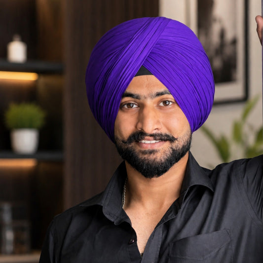 Full Voile Traditional Sikh/Punjab/Sardar Pagri or Turban for Mens- Indigo