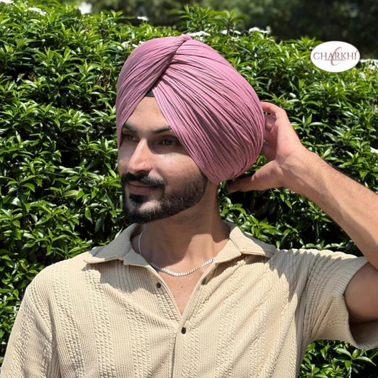 Full Voile Traditional Sikh/Punjab/Sardar Pagri or Turban for Mens - Onion Pink