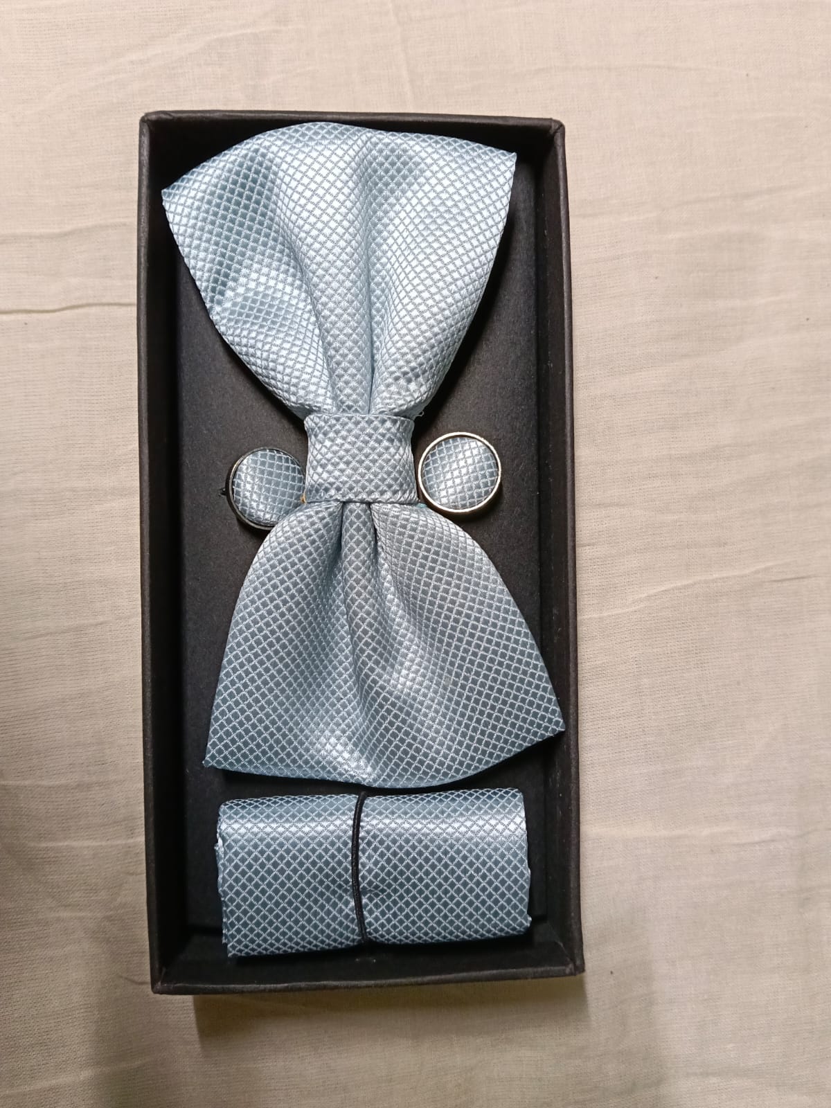 CHARKHI Azure Grace Bow Tie Set