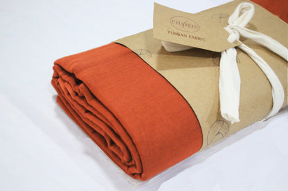 CHARKHI Full Voile Punjabi Turban – Light Rust | Pagri for Men