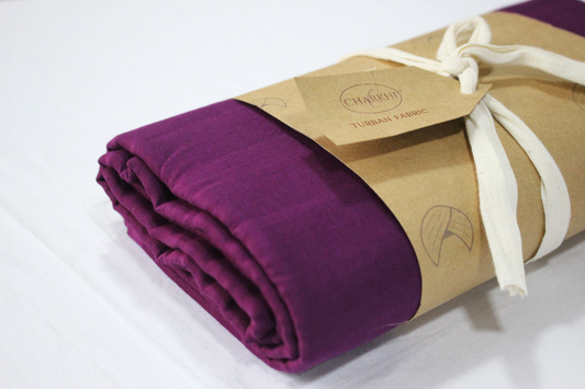 Full Voile Traditional Sikh/Sardar Pagri or Turban for Mens - Purple Wine