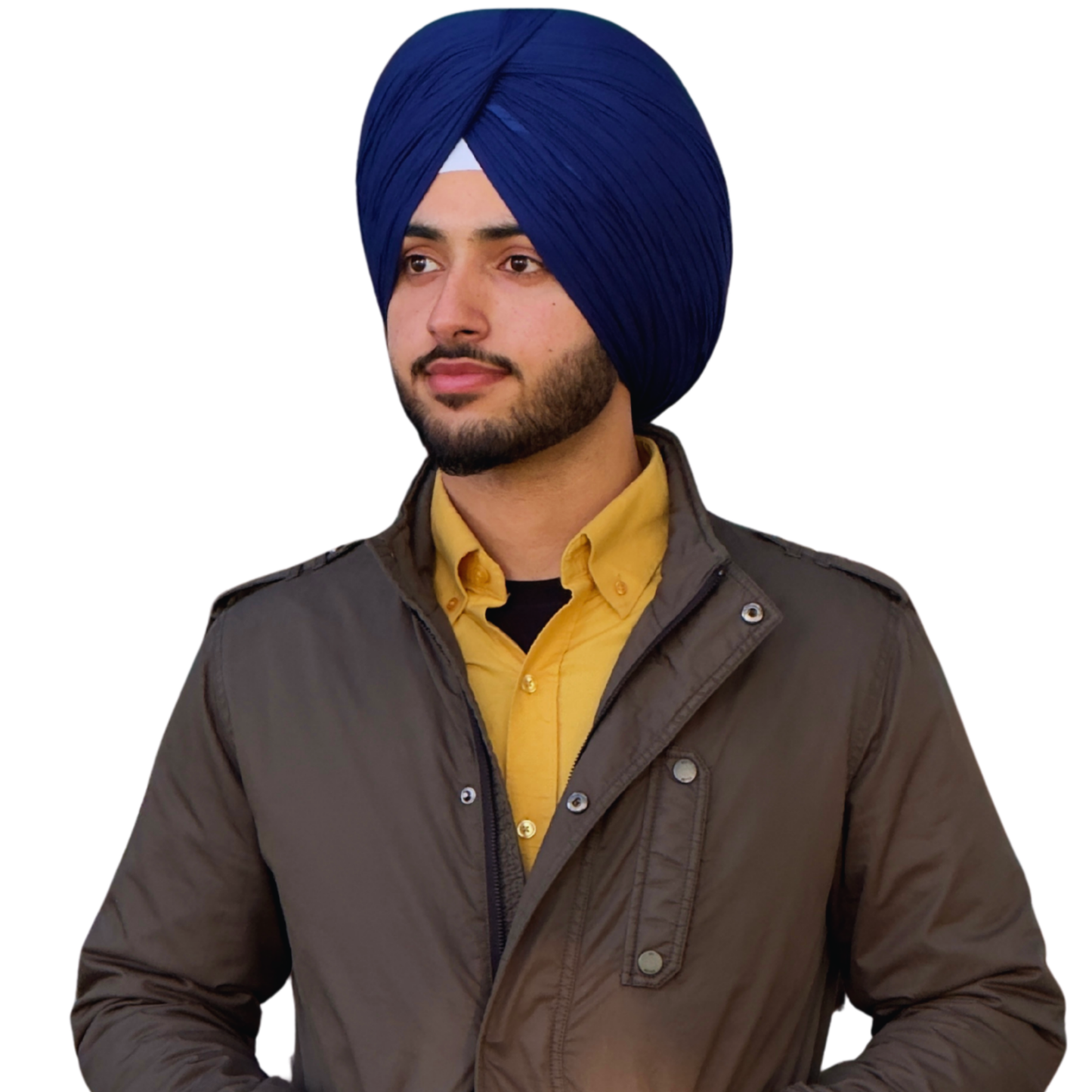 Full Voile Traditional Sikh/Punjab/Sardar Pagri or Turban for Mens- Navy Blue